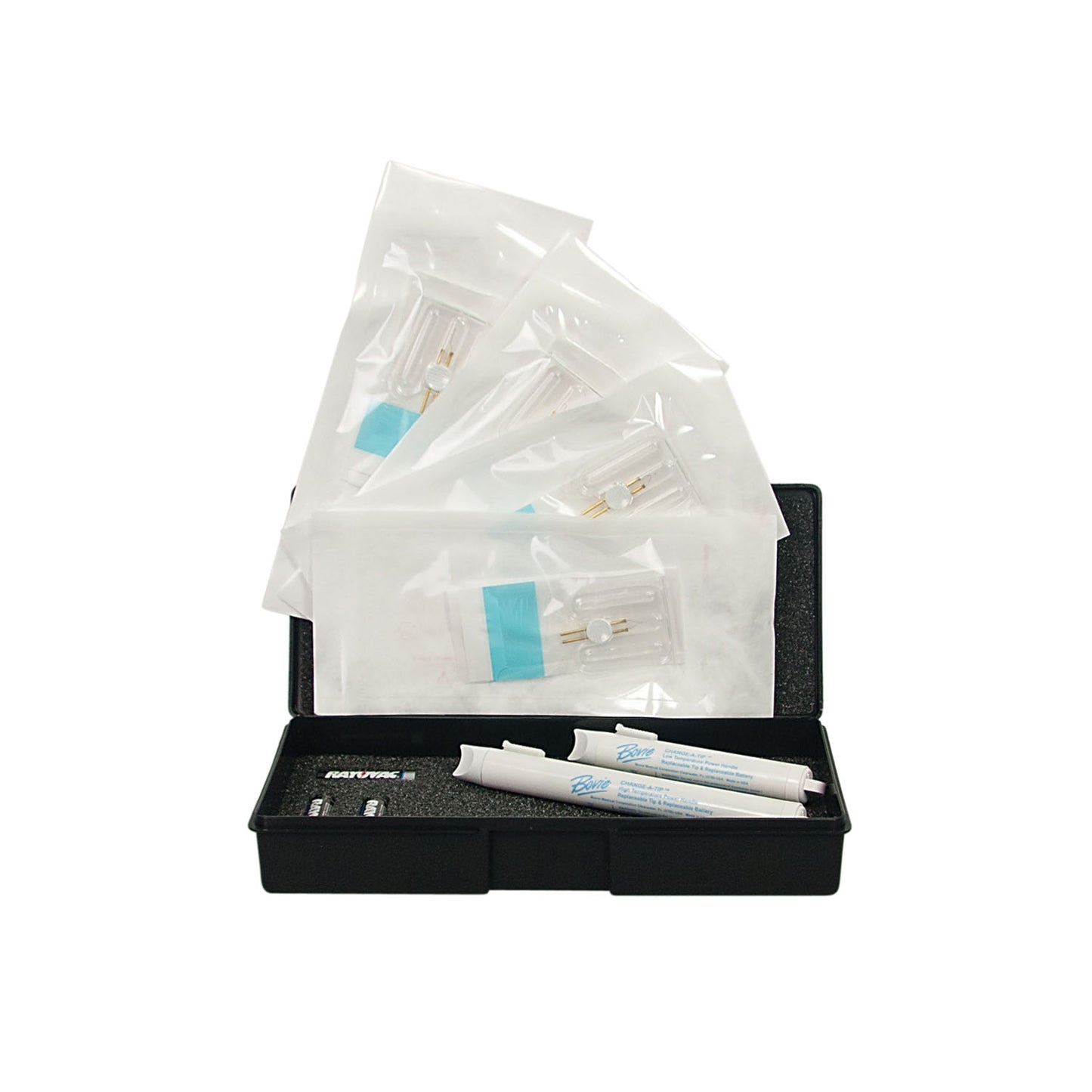 Change-A-Tip Deluxe HI-LO Cautery Kit, Includes: 1 Low-Temp Handle, 1 High-Temp Handle, 1 Sterile H100 Tip, 1 Sterile H101Tip, 1 Sterile H103 Tip, 1 Sterile H121, 6 AA Alkaline Batteries & Foam-Lined Case