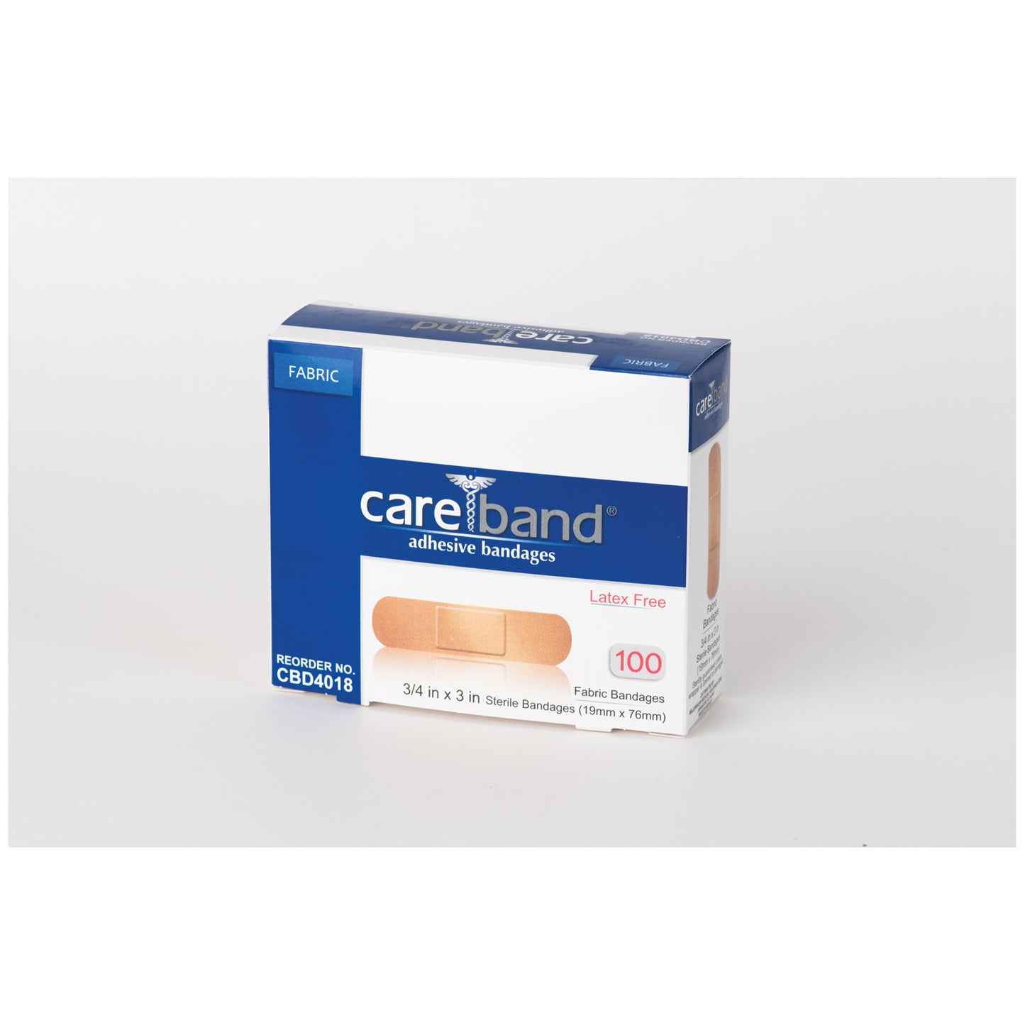 Fabric Strip Bandage, ¾" x 3", Latex Free , 100/bx, 12 bx/cs (LF)