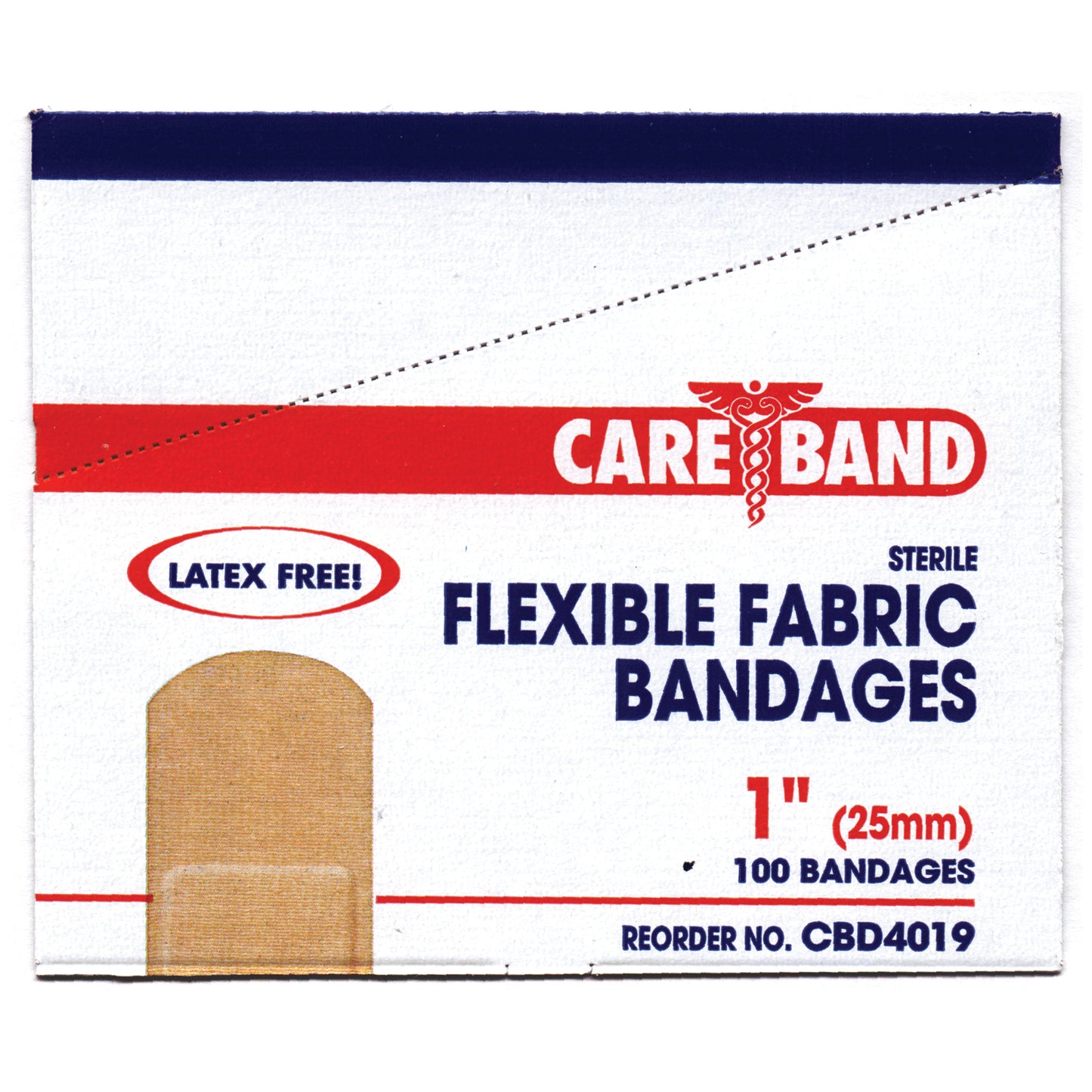 Fabric Strip Bandage, 1" x 3", Latex Free , 100/bx, 12 bx/cs (LF)