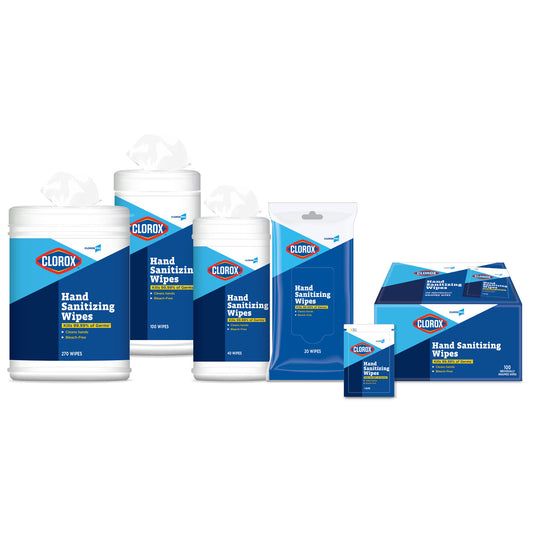 Clorox Pro Sanitizing Hand Wipes, 20 ct Pouch, 28 pch/cs