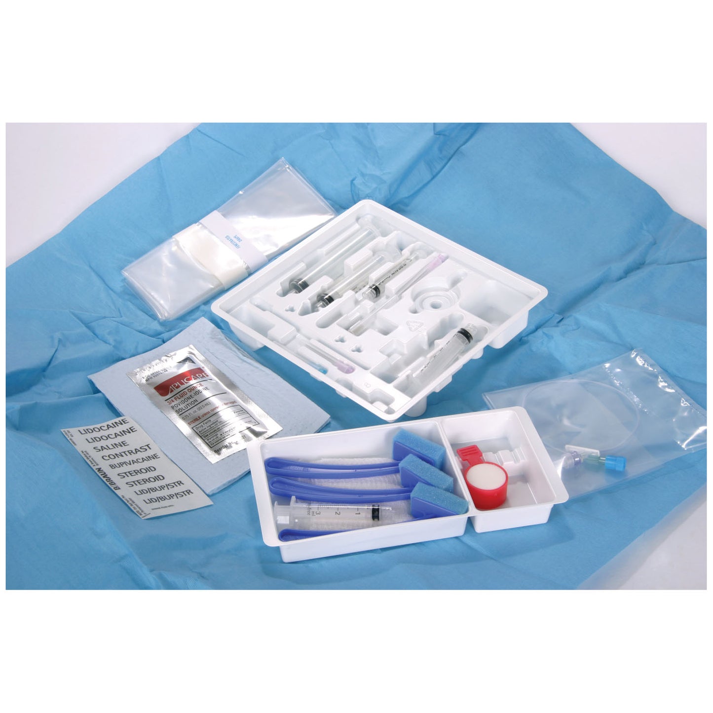 Basic Pain Control Procedure Support Tray, Small Bore Extension Set, SPIN-LOCK® 12" , 10/cs (Rx) (Item is Non-Returnable) (40 cs/plt) (Continental US+HI Only, Excluding IN and ND)