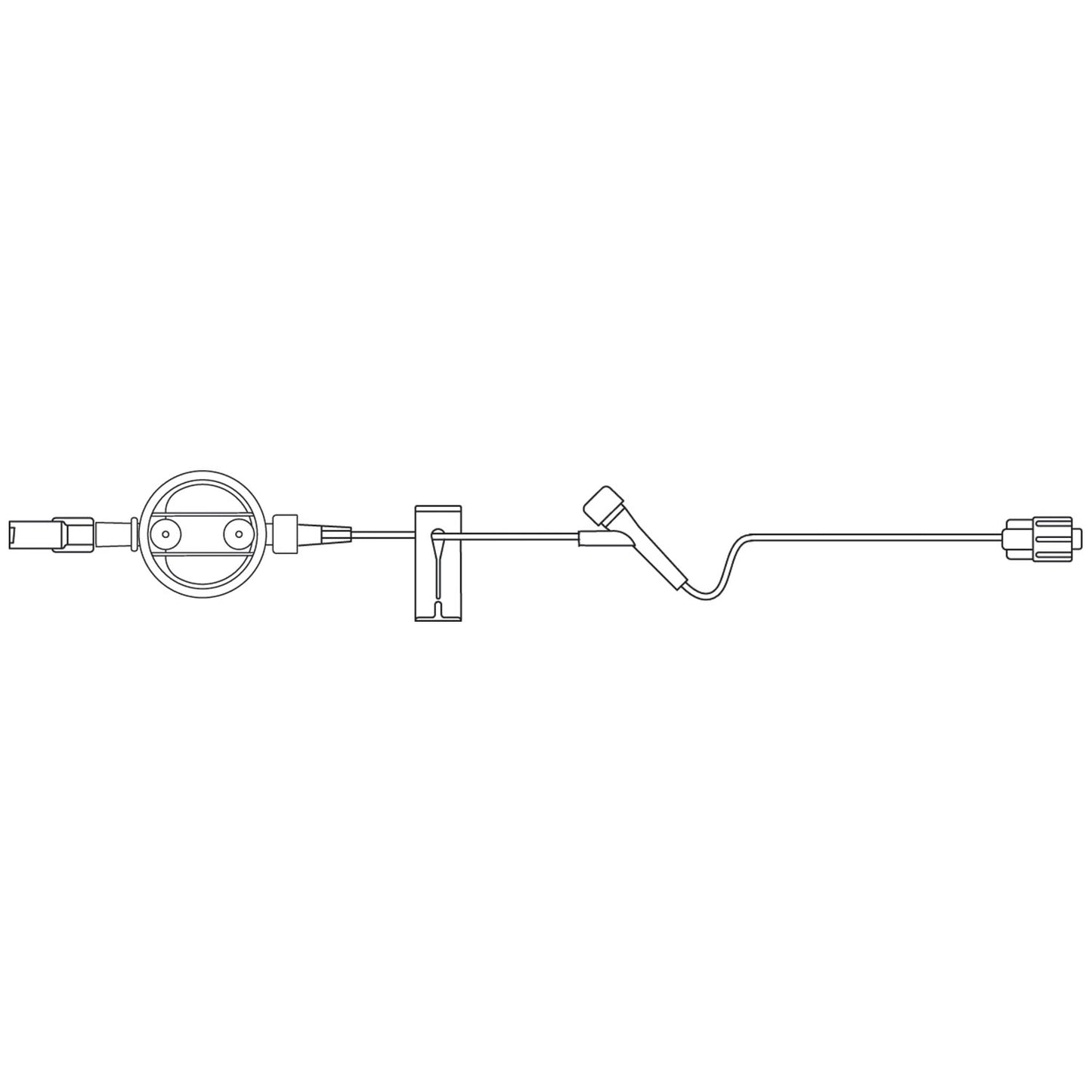1.2 Micron SUPOR® Filter Low Volume Extension Set, Air Eliminating IV Filter, Slide Clamp, Latex Free Injection Site, Small Bore Tubing & Distal Luer Lock Connection, DEHP-Free Tubing, .9 mL Priming Volume, 8"L, 50/cs (LF) (Rx) (Continental US+HI Only)