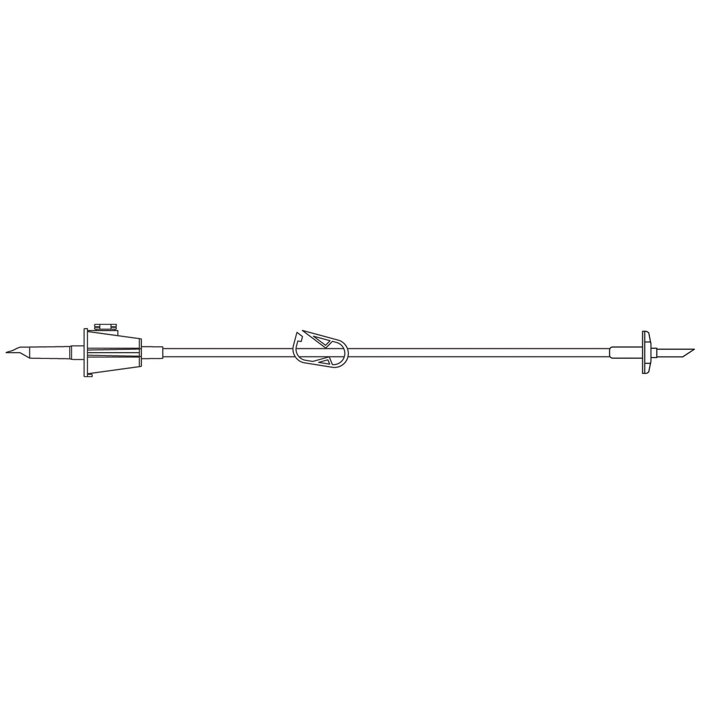 Fluid Transfer Set, Universal Spike, Wide Bore Tubing, On/ Off Clamp, 27"L, 50/cs (Rx) (Continental US+HI Only)