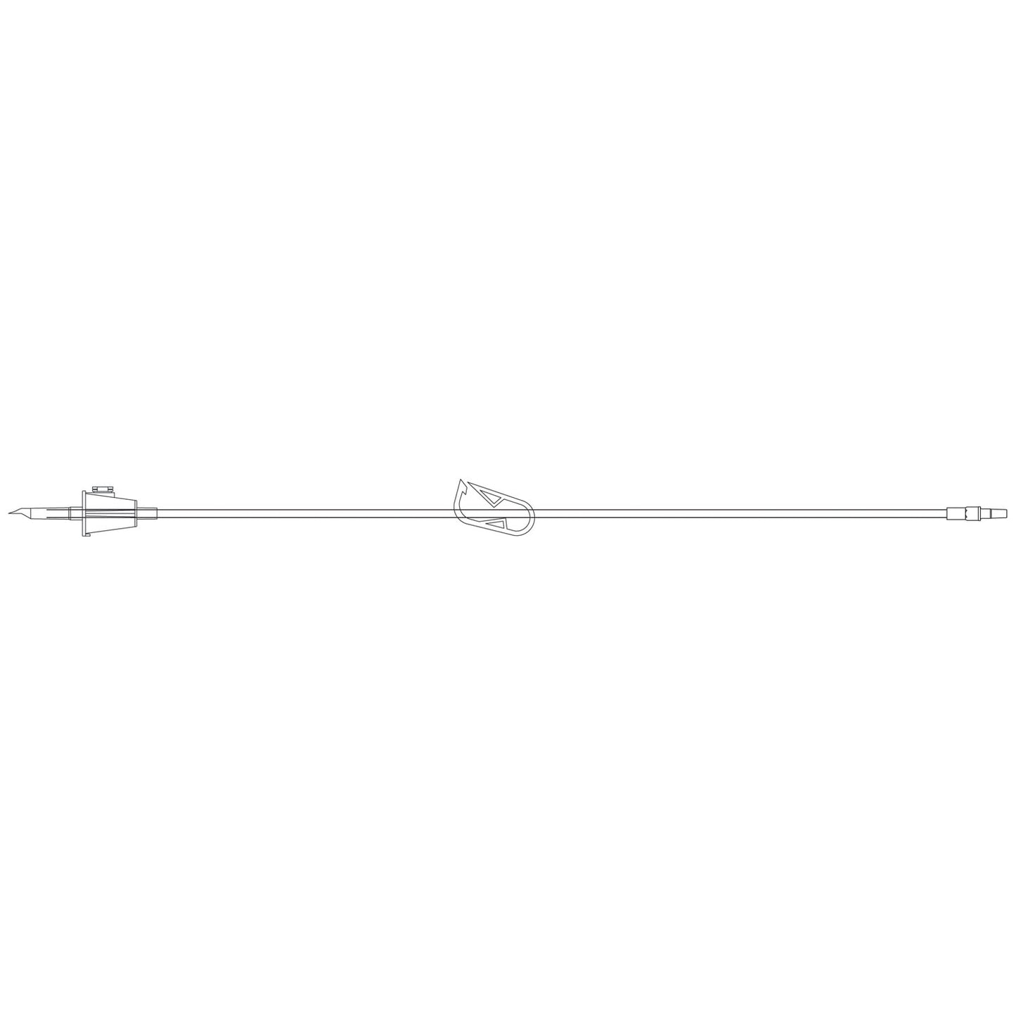 Fluid Transfer Set, Universal Proximal Spike, Wide Bore Tubing, On/ Off Clamp, Distal Non-Vented Spike, 30"L, 50/cs (Rx) (Item is Non-Returnable) (Continental US+HI Only, Excluding IN and ND)