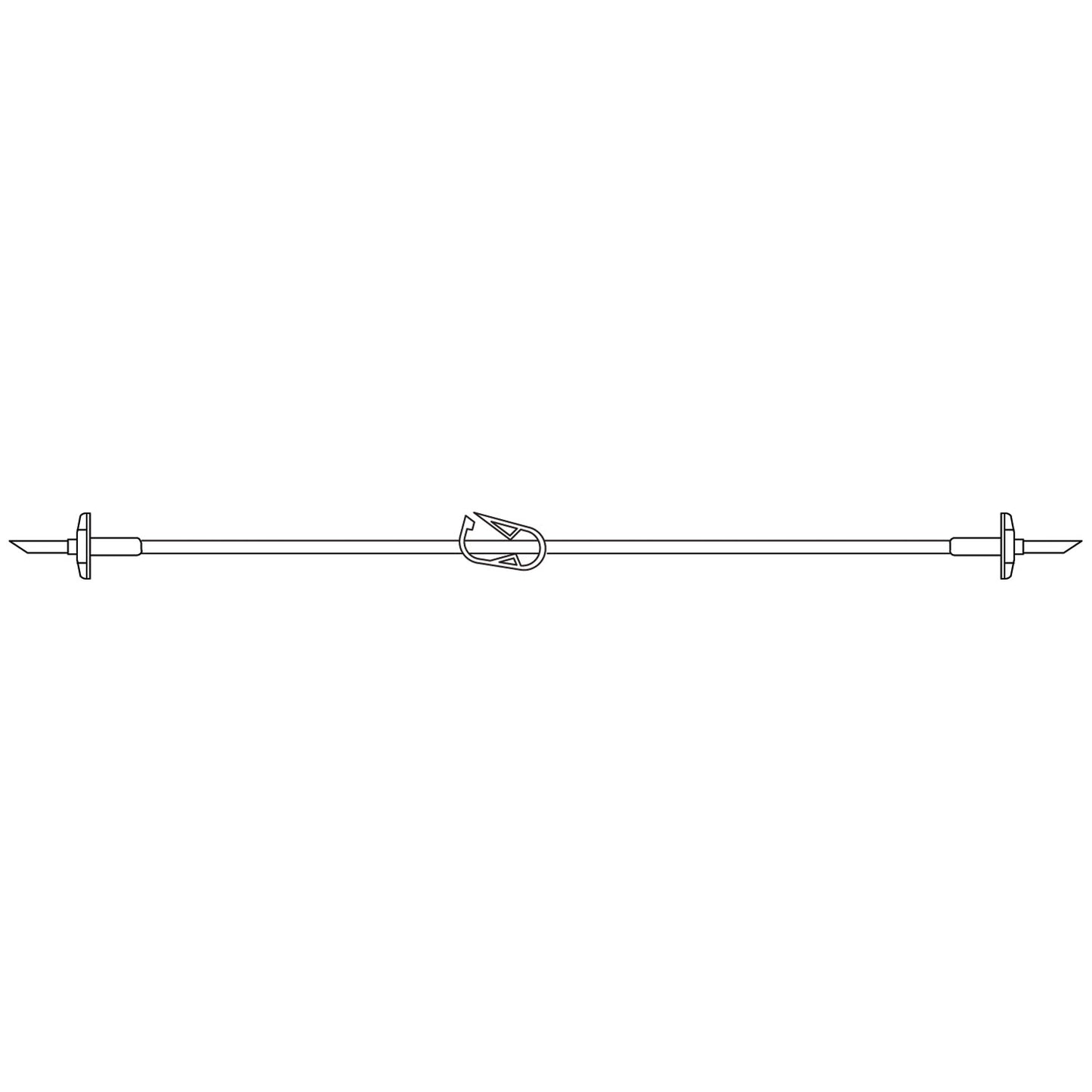 Fluid Transfer Set, Proximal & Distal Non-Vented Spikes, Wide Bore Tubing, On/ Off clamp, 27"L, DEHP & Latex Free , 50/cs (LF) (Rx) (Item is Non-Returnable) (Continental US+HI Only, Excluding IN and ND)