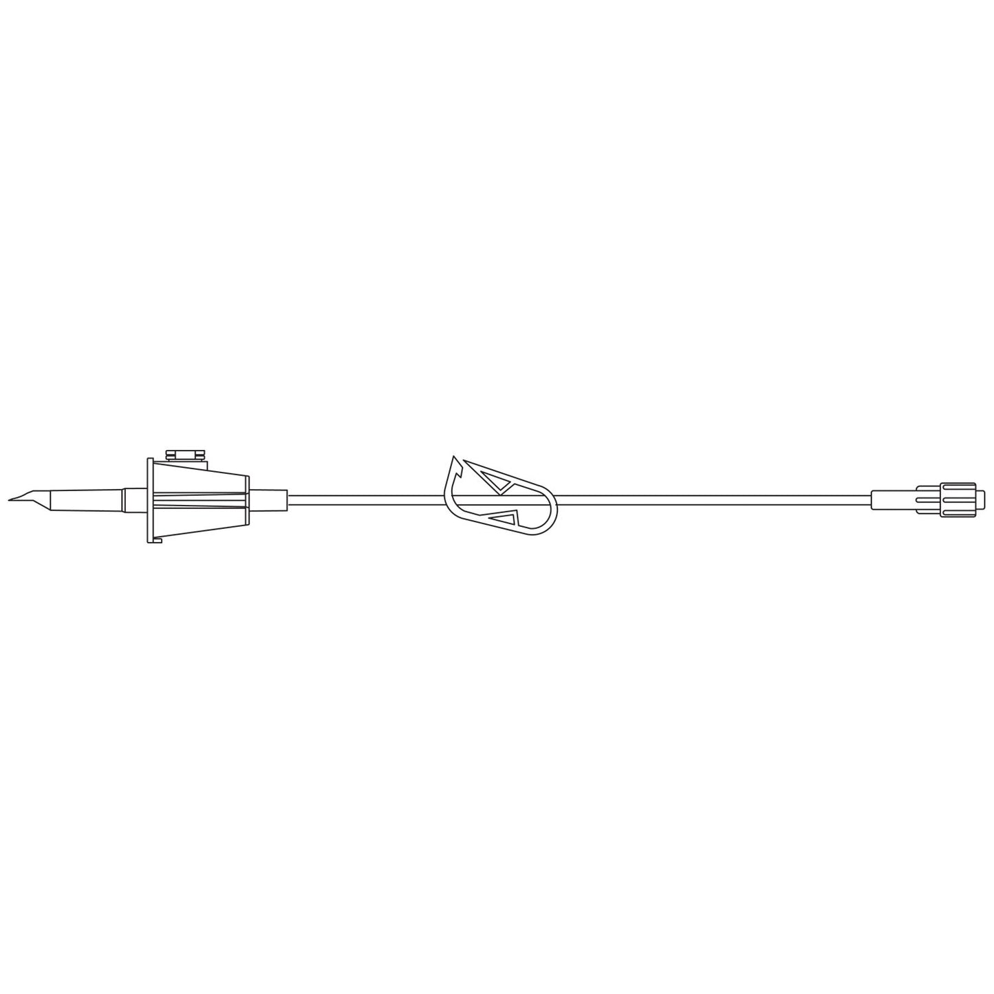 Fluid Transfer Set, Universal Spike, On/ Off Clamp, Distal Luer Lock Connector, DEHP & Latex Free , 14"L, 50/cs (LF) (Rx) (Continental US+HI Only)