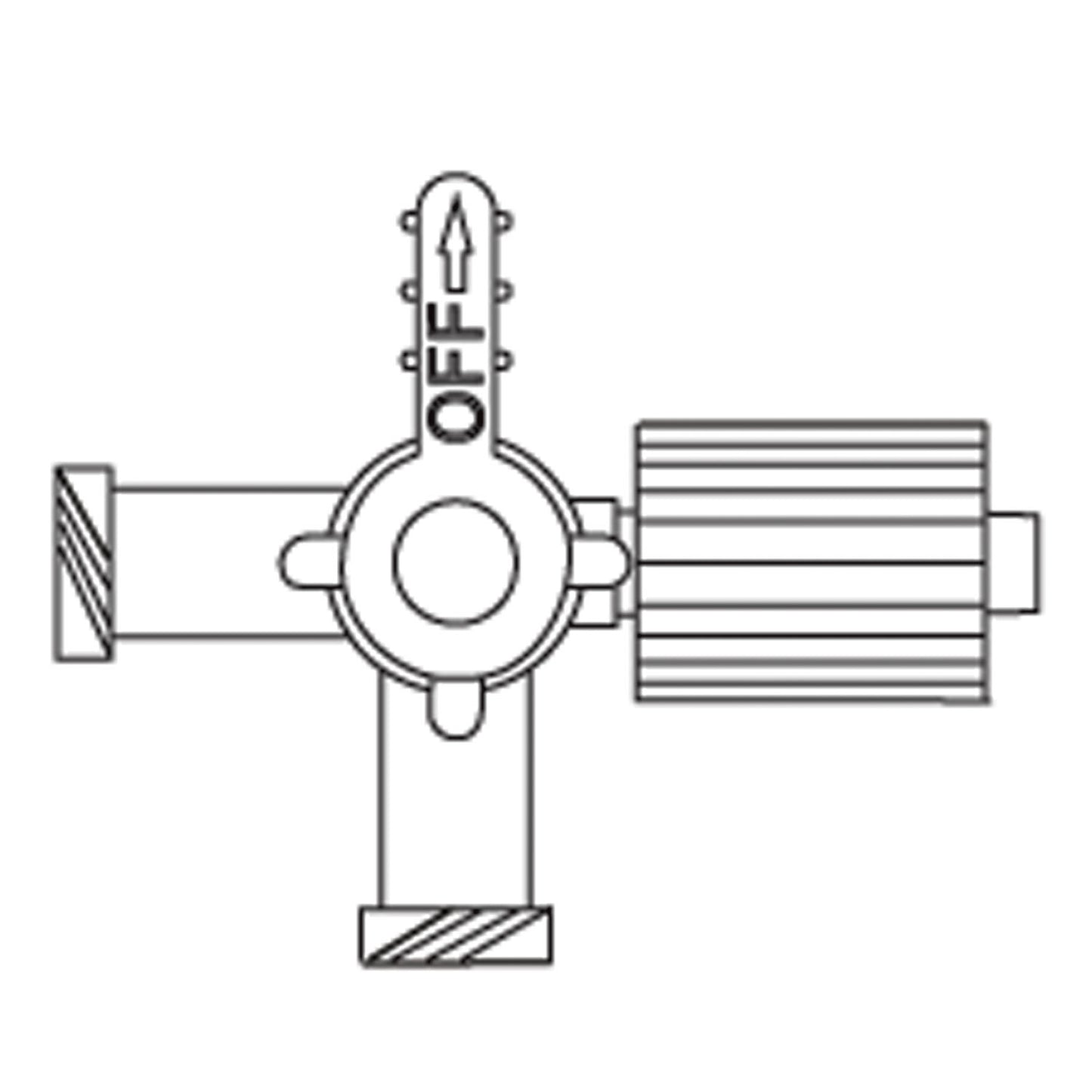 Discofix® Four-Way Stopcock, 2 Female Luer Lock Ports & SPIN-LOCK® Adapter, Port Covers, Lipid Resistant, DEHP, Latex Free , 100/cs (LF) (Rx) (Item is Non-Returnable) (Continental US+HI Only, Excluding IN and ND)