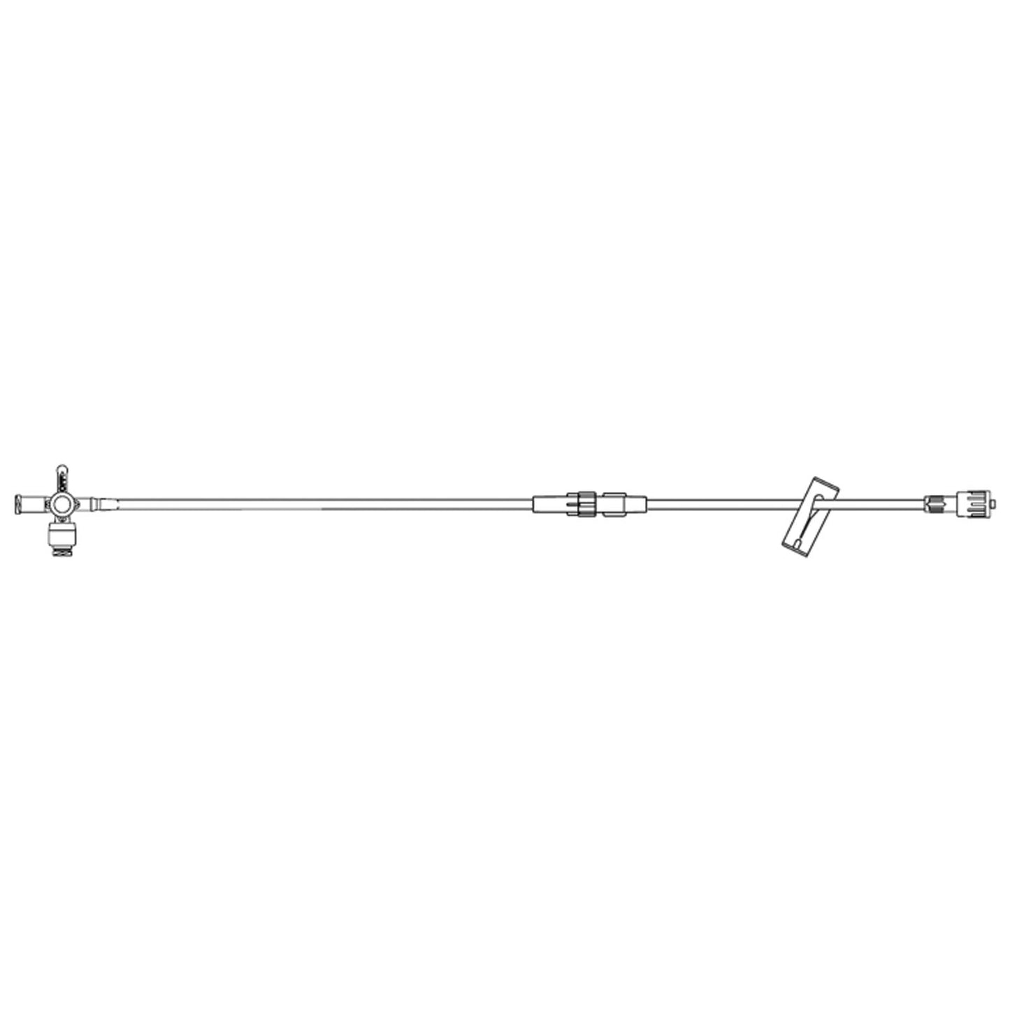 Dual Male Adapter, Male Luer Lock Connector & Distal SPIN-LOCK connector, DEHP, Latex Free , 100/cs (LF) (Rx) (Item is Non-Returnable) (Continental US+HI Only, Excluding IN and ND)