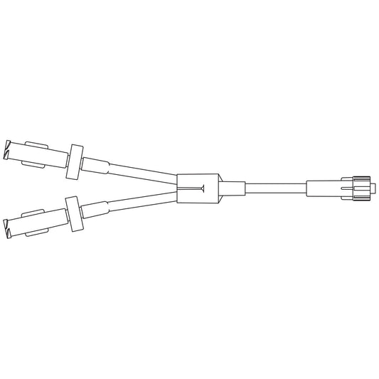 Backcheck Valve Extension Set, Dual Backcheck Valves, Proximal & Distal Luer Lock Connection, 1.78mL Priming Volume, 8"L, 100/cs (Rx) (Continental US+HI Only)