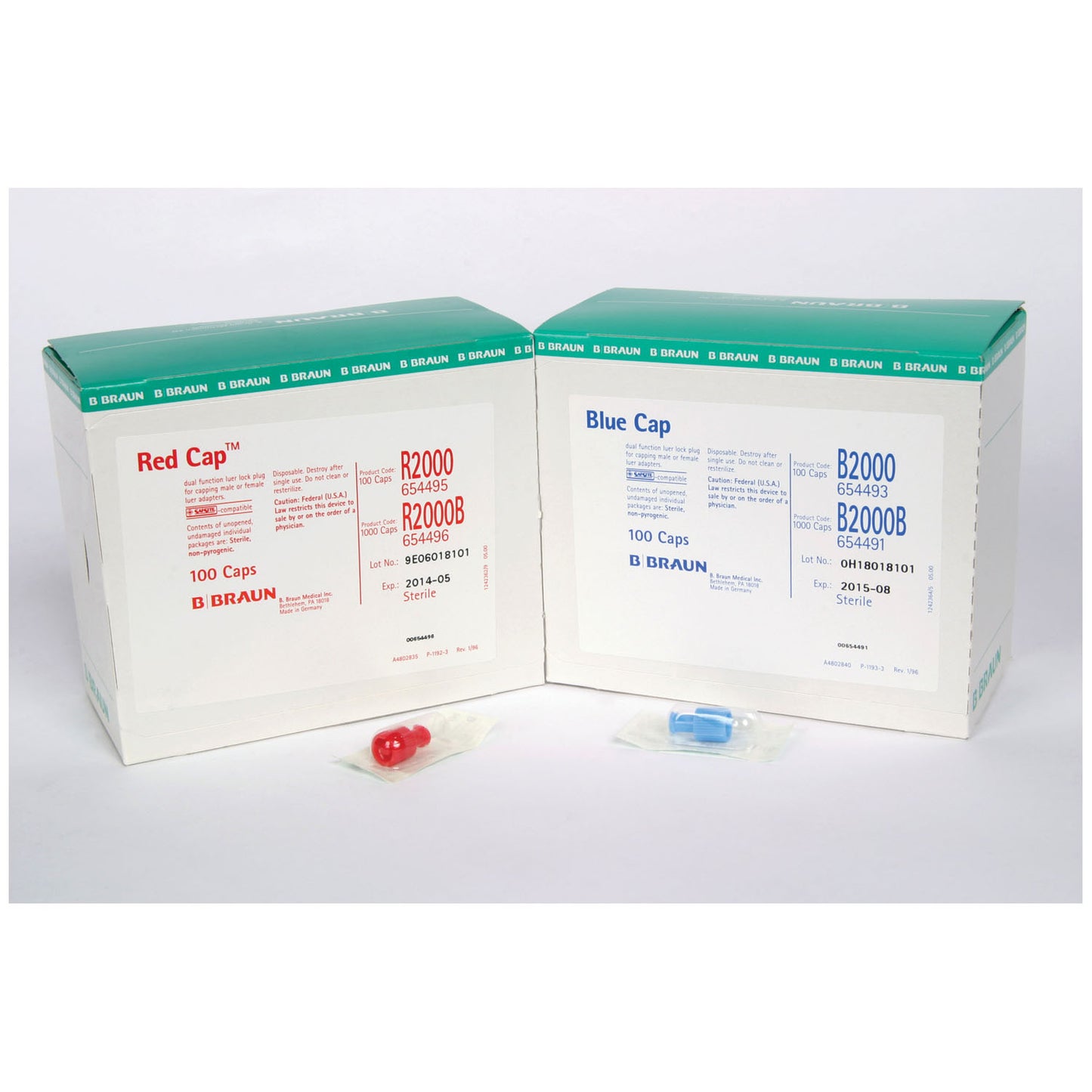 Blue Cap™ Luer Cap, Dual Function, Male & Female End, 100/bx, 10 bx/cs (Rx) (Item is Non-Returnable) (Continental US+HI Only, Excluding IN and ND)