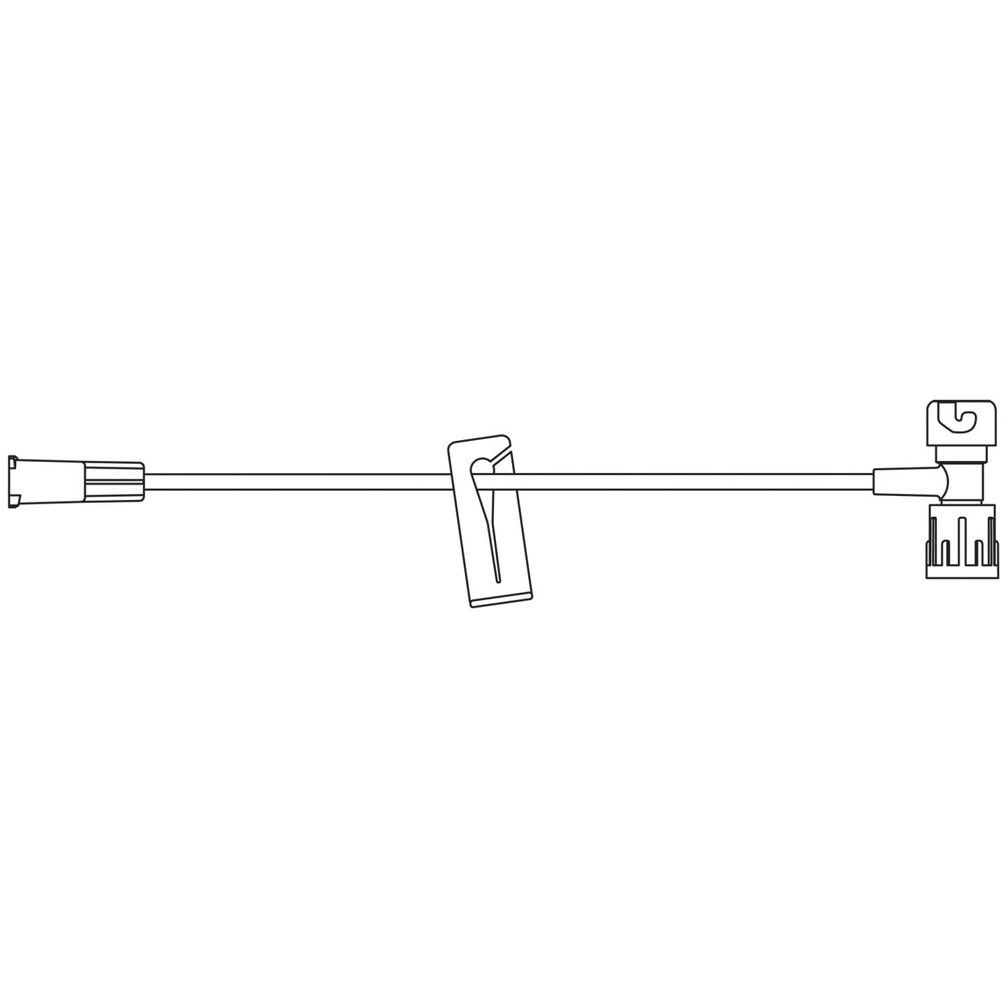 Extension Set, Female Adapter, SAFELINE Injection Site, Microbore Tubing, Removable Slide Clamp, T-Connector, 0.45mL Priming Volume, 6"L, DEHP & Latex Free , 50/cs (LF) (Rx) (Continental US+HI Only)