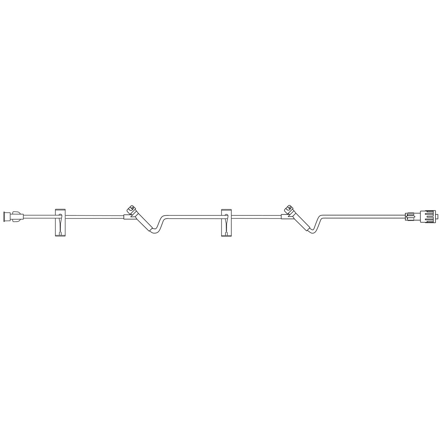 Extension Set, Female Adapter, SAFELINE Injection Sites 6" & 28" Above Distal End, Large Bore Tubing, Slide Clamp, SPIN-LOCK Connector, 6mL Priming Volume, 35"L, DEHP & Latex Free , 50/cs (LF) (Rx) (Continental US+HI Only)
