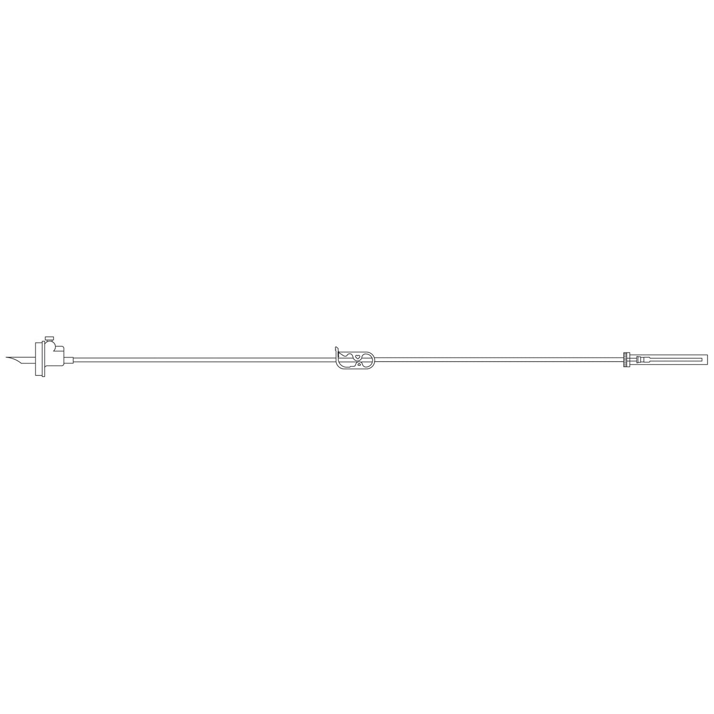Cysto Post-Operative Irrigation Set, UniSpike® Connector, 0.188" ID Tubing, 4½" Distal Latex Connector, 80"L, Latex Free , 20/cs (LF) (Rx) (Item is Non-Returnable) (Continental US+HI Only, Excluding IN and ND)