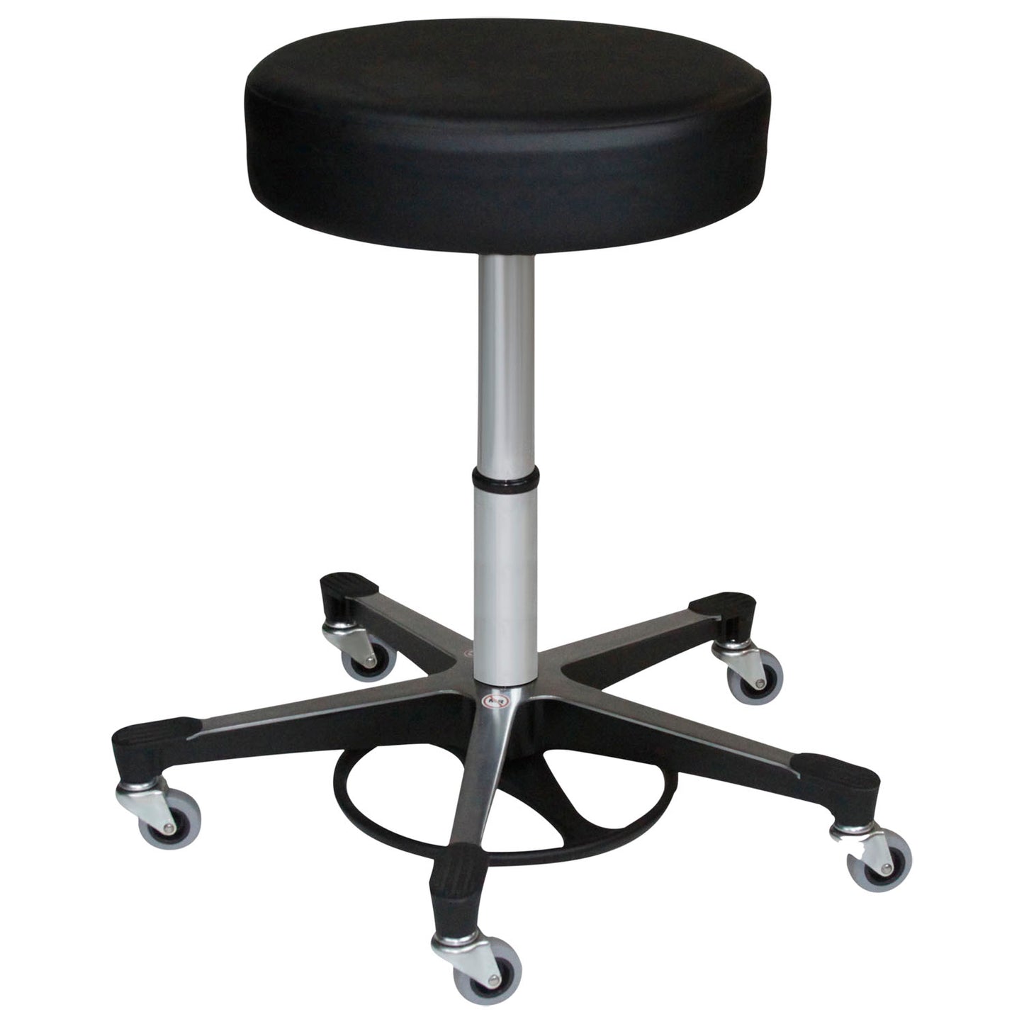 Foot Operated Pneumatic Exam Stool, Black, Leg, Aluminum Base (5)