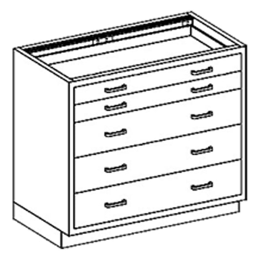 Base Cabinet 35"W x 35 3/4"H x 22"D, 1/8-1 Drawers (2)