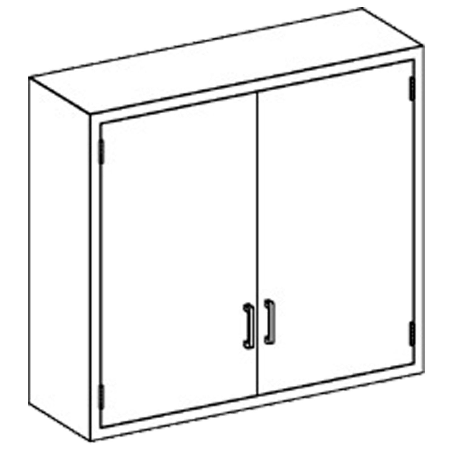 Wall Cabinet 35"W x 30"H x 13"D, Stainless Steel Adjustable Shelves, Hinge Solid Door (2)