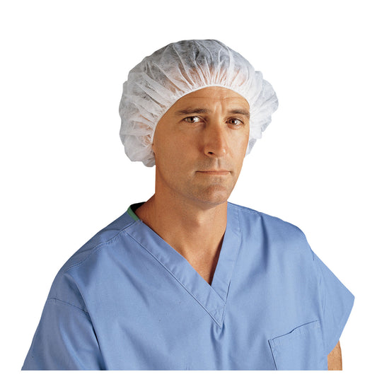 Comfort Bouffant Cap, Large, 24, White, 250/cs (On Vendor Allocation - Availibility May Be Limited)