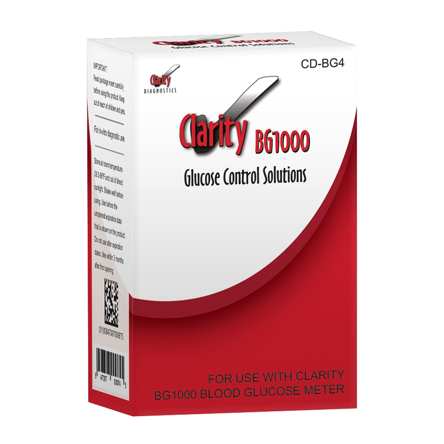 Clarity BG1000 Glucose Controls Set, Vial of Normal, Vial of High Controls, 1/bx (1) (1)