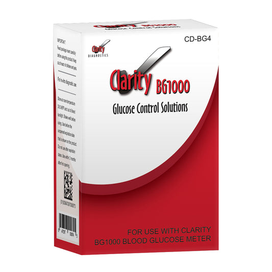 Clarity BG1000 Glucose Controls Set, Vial of Normal, Vial of High Controls, 1/bx (1) (1)