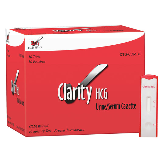 Clarity HCG Combo Cassette, CLIA Waived, 50/bx
