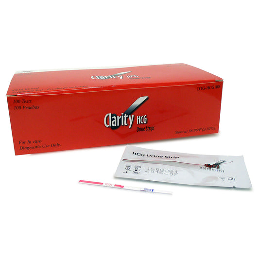 Clarity HCG Test Strips, CLIA Waived, 100/bx