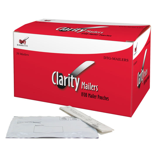 Clarity Specimen Collection Mailer Kit, Includes: Envelopes, Collection Papers, Instruction Sheets, For Use with Clarity FIT Testing Kits, 50/bx (50) (50) (50)