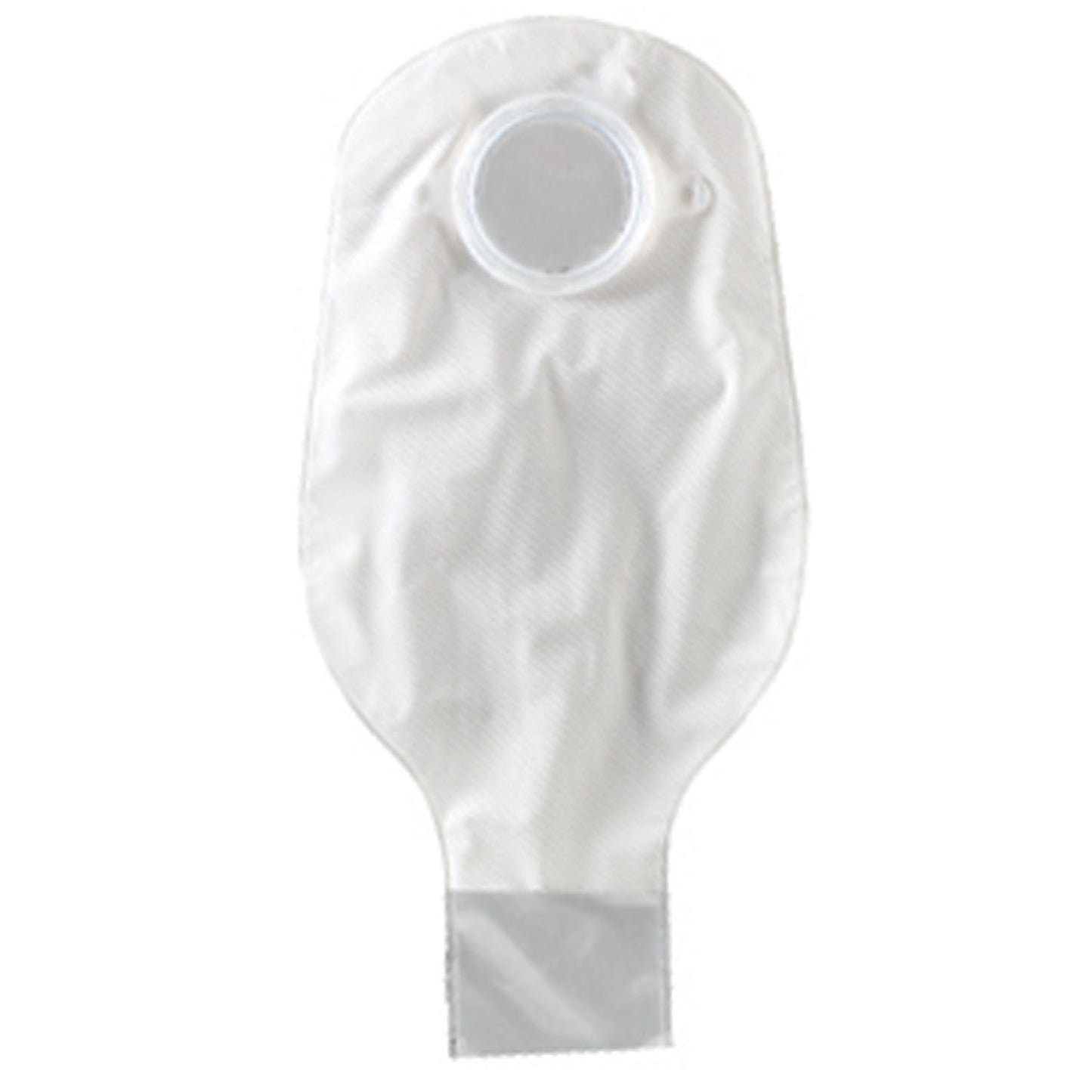 Drainable Pouch, 2-Piece, 12", 1-Sided Comfort Panel, Tail Clip, Transparent, 1 3/4" Flange, 10/bx