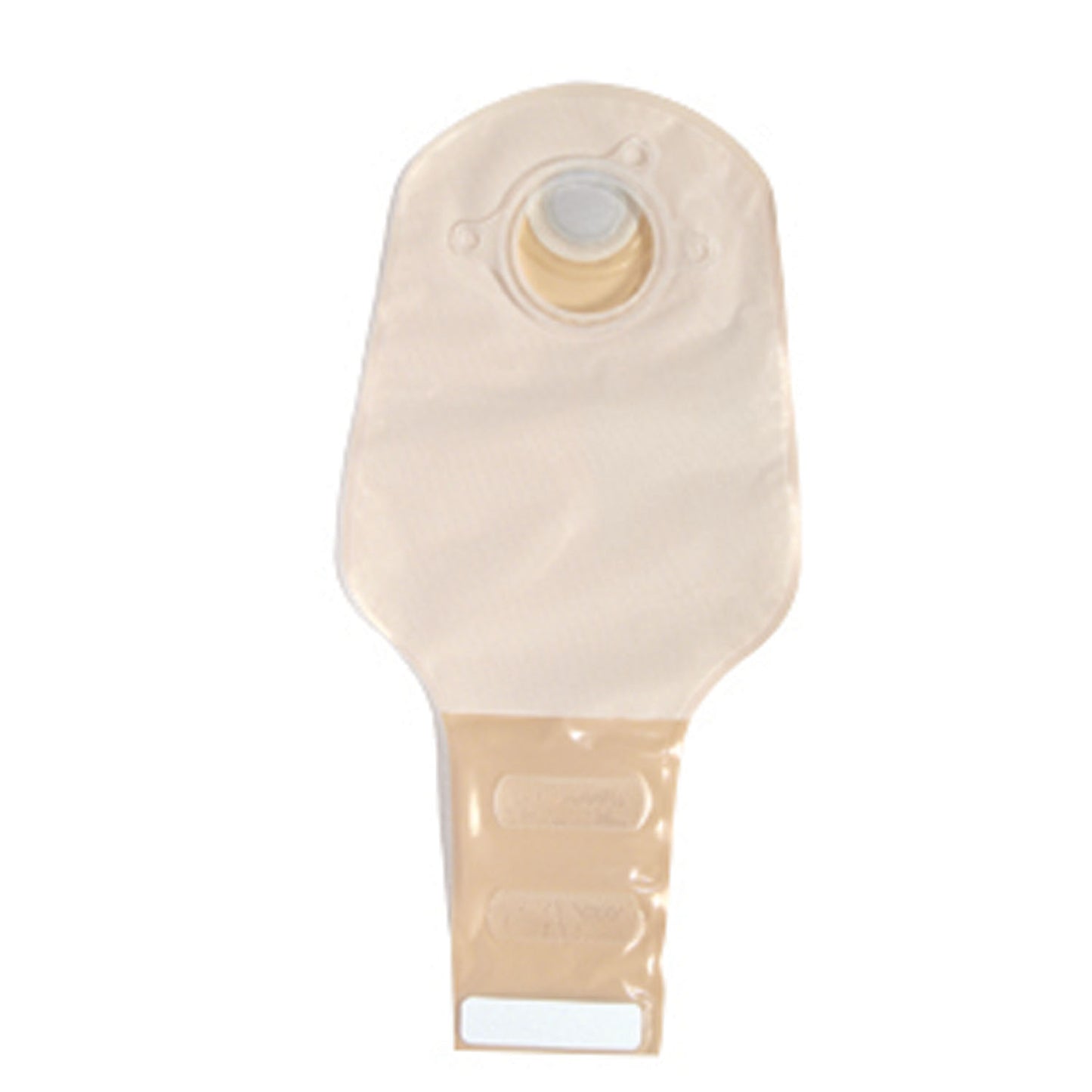 DISC-Drainable Pouch, 2-Piece, 12", 2-Sided Comfort Panel, InvisiClose Tail Closure, Filter, Opaque, 1 1/2" Flange, 20/bx