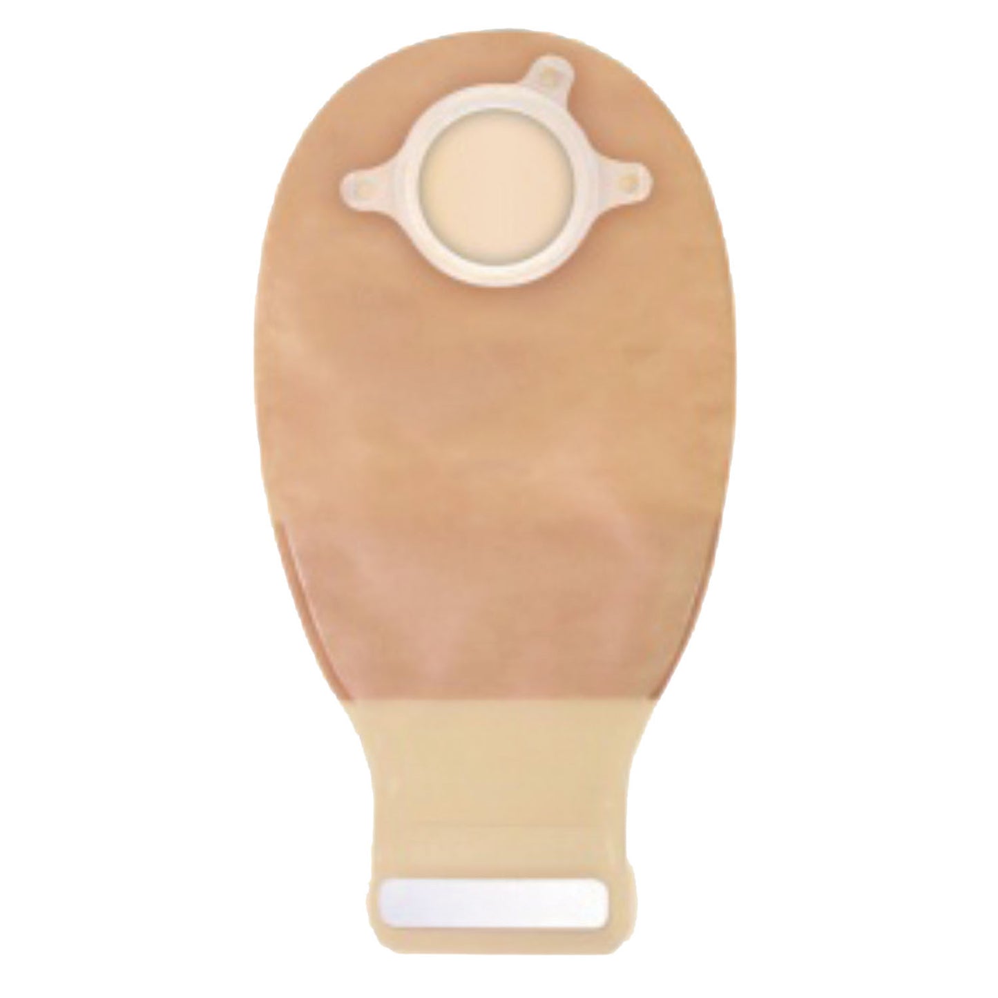 Closed-End Pouch, 12", 2-Sided Comfort Panel, Tail Closure, Filter, Tan, 2 1/4" Flange, 10/bx
