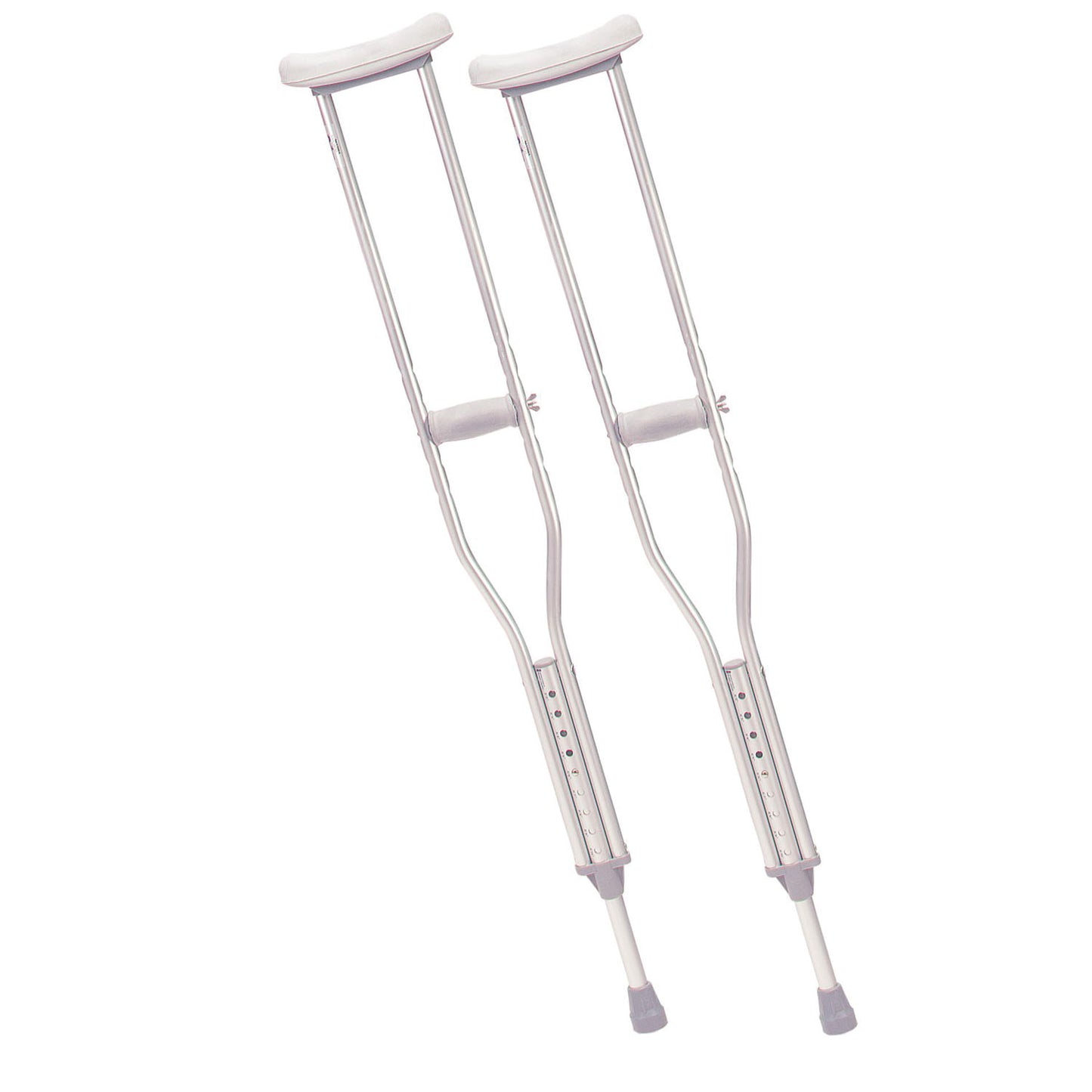 Crutch, Adult, Aluminum, Height 53", Height 45", Patient Height 5 ft 2" to 5 ft 10", 8pr/cs (Highest Setting, Armrest to Floor) (Lowest setting Armrest to Floor) (Surcharge May Apply)