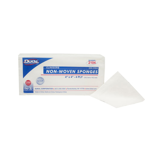 Clinisorb Non-Woven Sponge, 4" x 4", 4-Ply, Non-Sterile, 200/bg, 10 bg/cs (44 cs/plt)