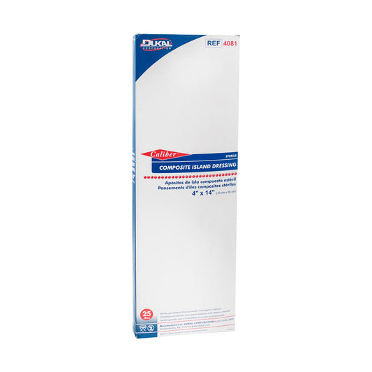 Composite Island Dressing, 4" x 14", Sterile, 25/bx, 2 bx/cs