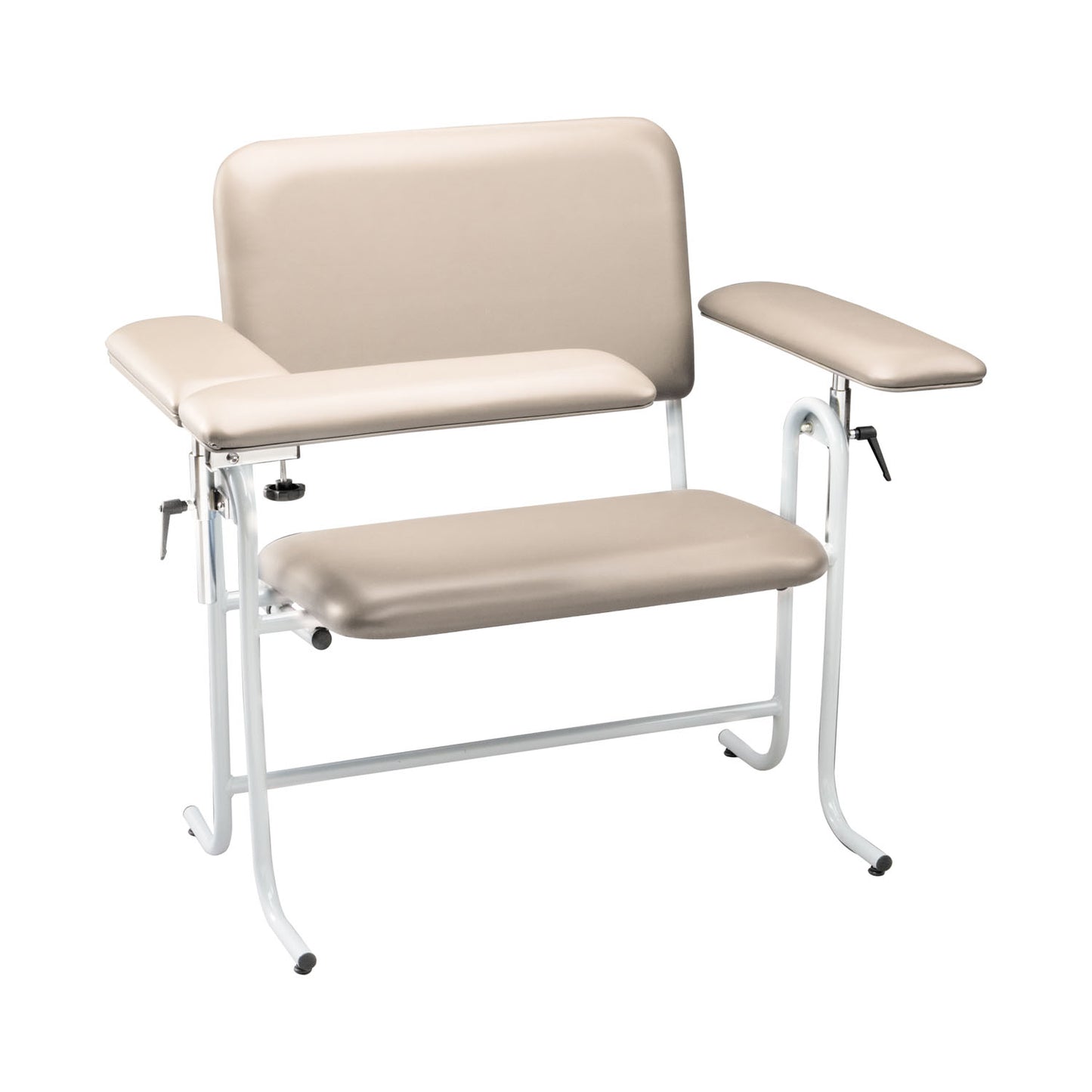 Blood Draw Chair with Flip Up Arm, Wide, 700 lb Weight Capacity, Upholstered, Seat Dimensions: 32"W x 17"D x 19"H, Oatmeal
