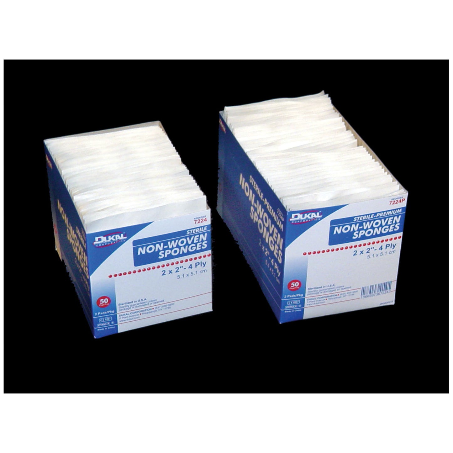 Clinisorb Non-Woven Sponge, 2" x 2", 4-Ply, Sterile, 2/pk, 50 pk/bx, 30 bx/cs