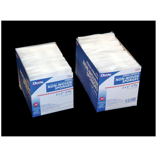Clinisorb Non-Woven Sponge, 2" x 2", 4-Ply, Sterile, 2/pk, 50 pk/bx, 30 bx/cs