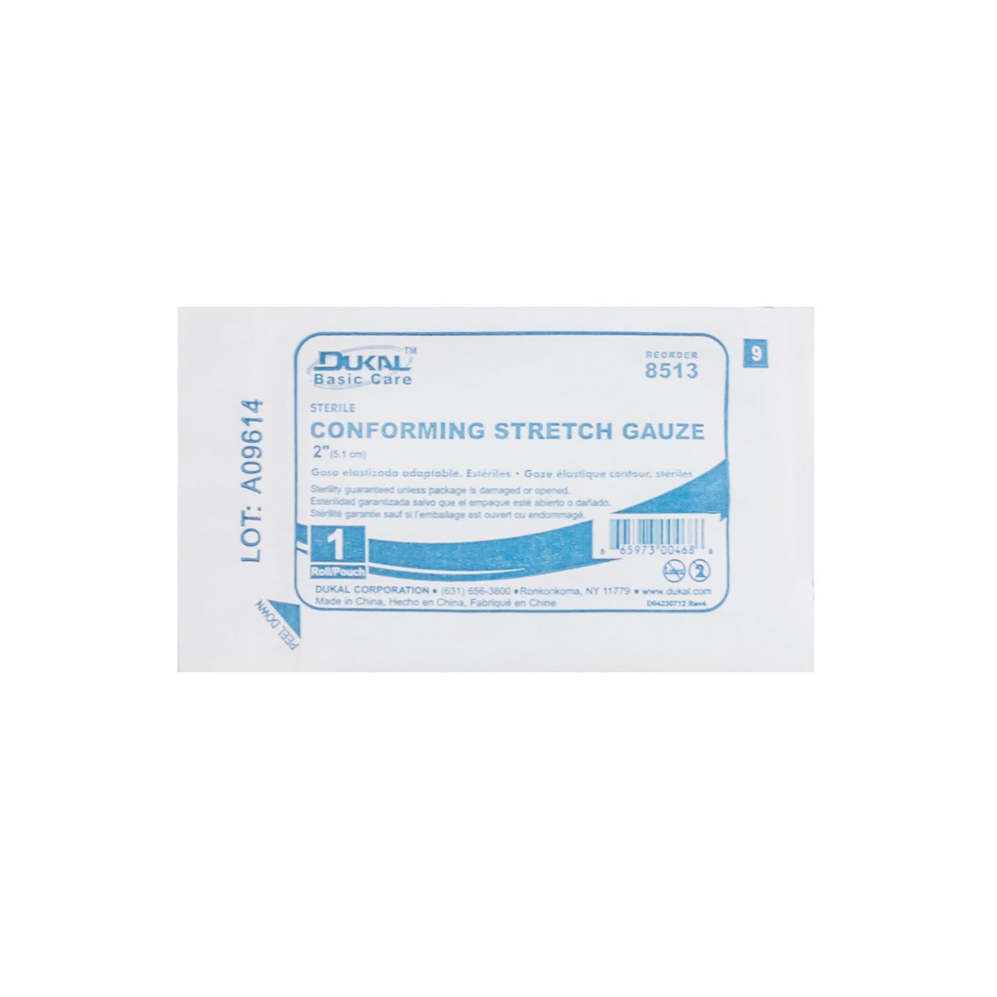Conforming Stretch Gauze, 2" Sterile, 12 rl/bg, 8 bg/cs
