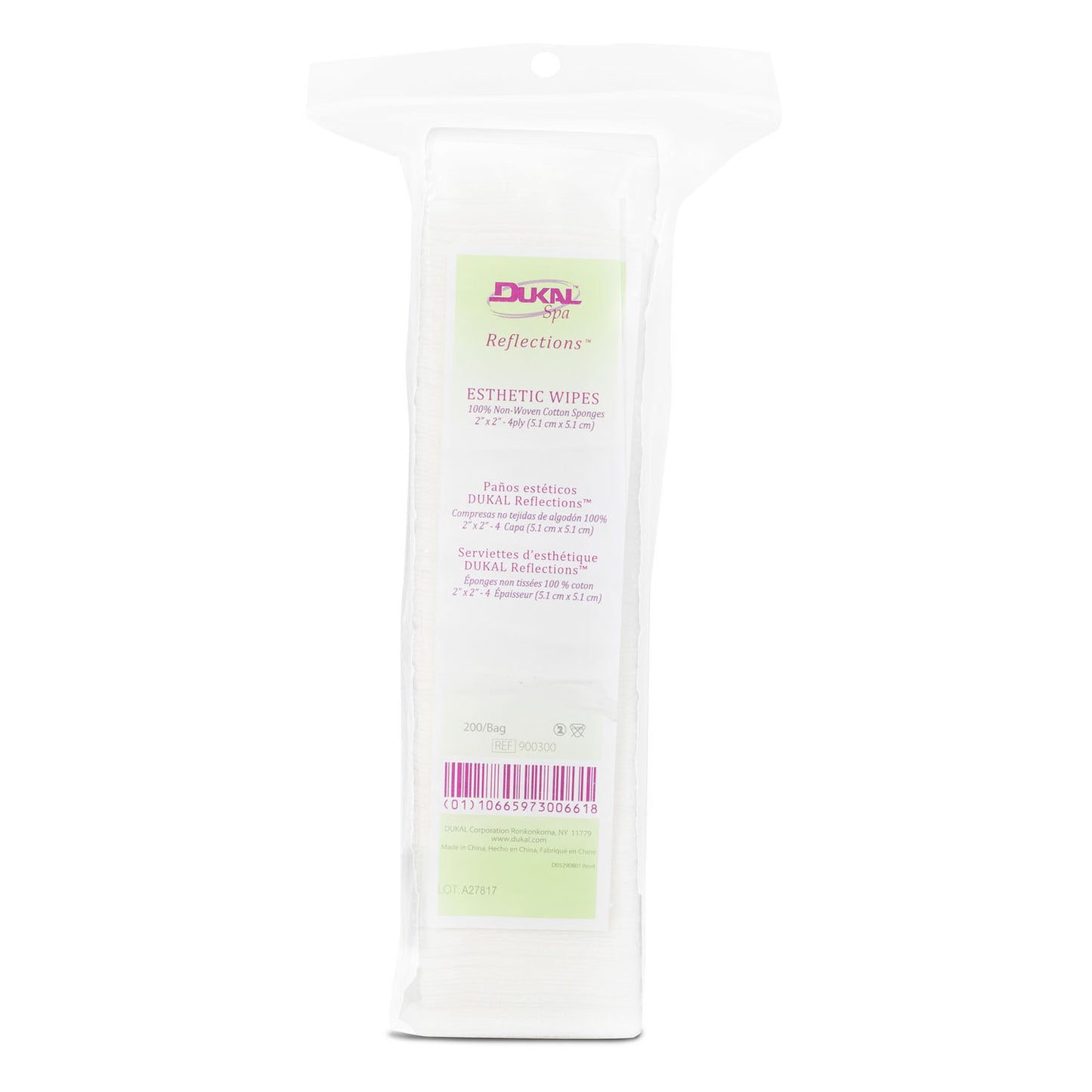 Esthetic Wipes, 2" x 2", 4-Ply, Non-Sterile, 200/bg, 20 bg/cs