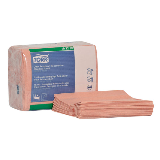 Cleaning Towel, Odor Resistant, Z Fold, 1-Ply, Red/ Red, 14.8" x 11.8", 50 sht/bx, 4 bx/cs (162 cs/plt)