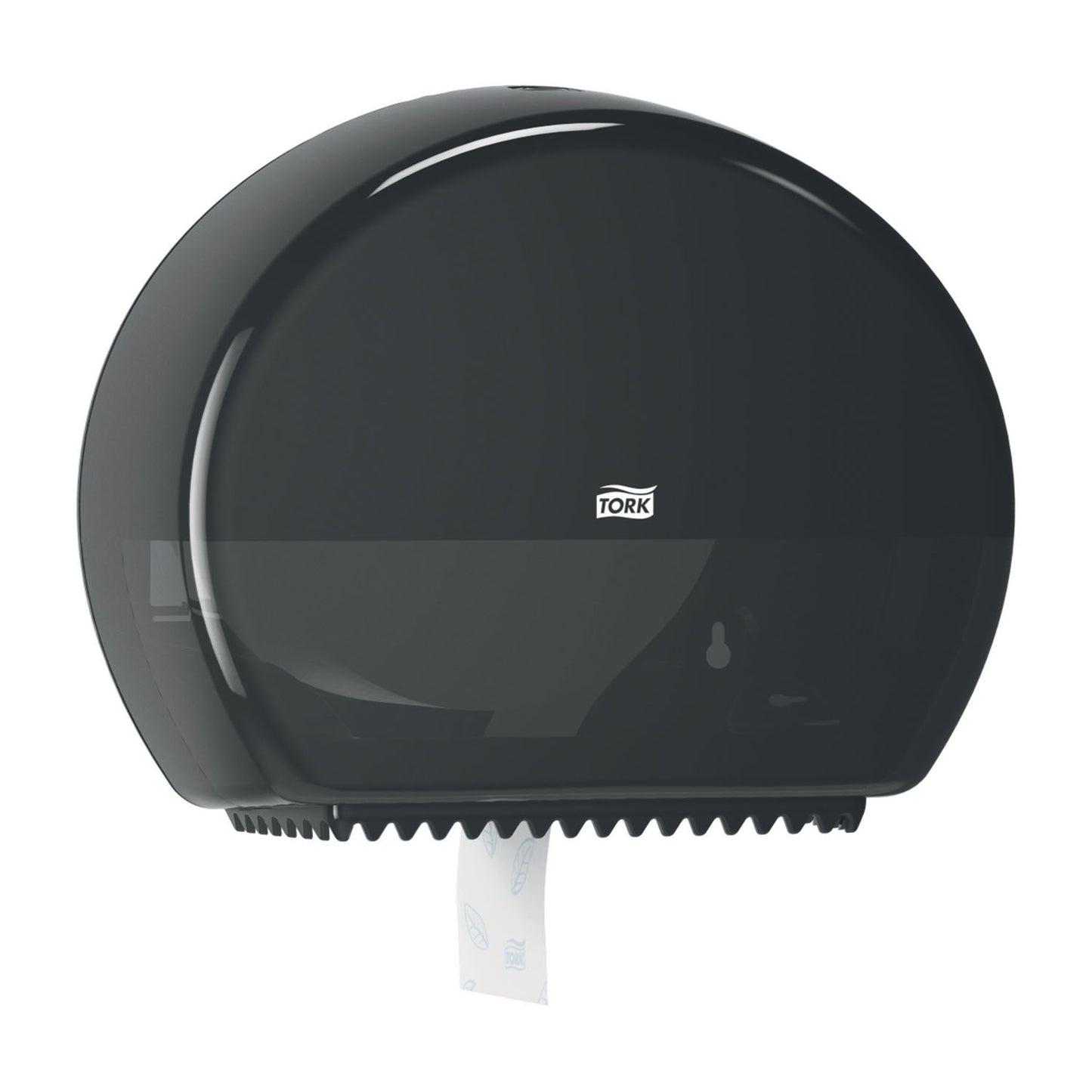 Bath Tissue Roll Dispenser, with Reserve, Jumbo, Mini, Universal, Black, T2, Plastic, 10.8" x 13.6" x 5.2" (176 cs/plt)
