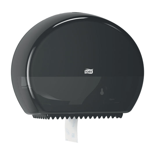 Bath Tissue Roll Dispenser, with Reserve, Jumbo, Mini, Universal, Black, T2, Plastic, 10.8" x 13.6" x 5.2" (176 cs/plt)
