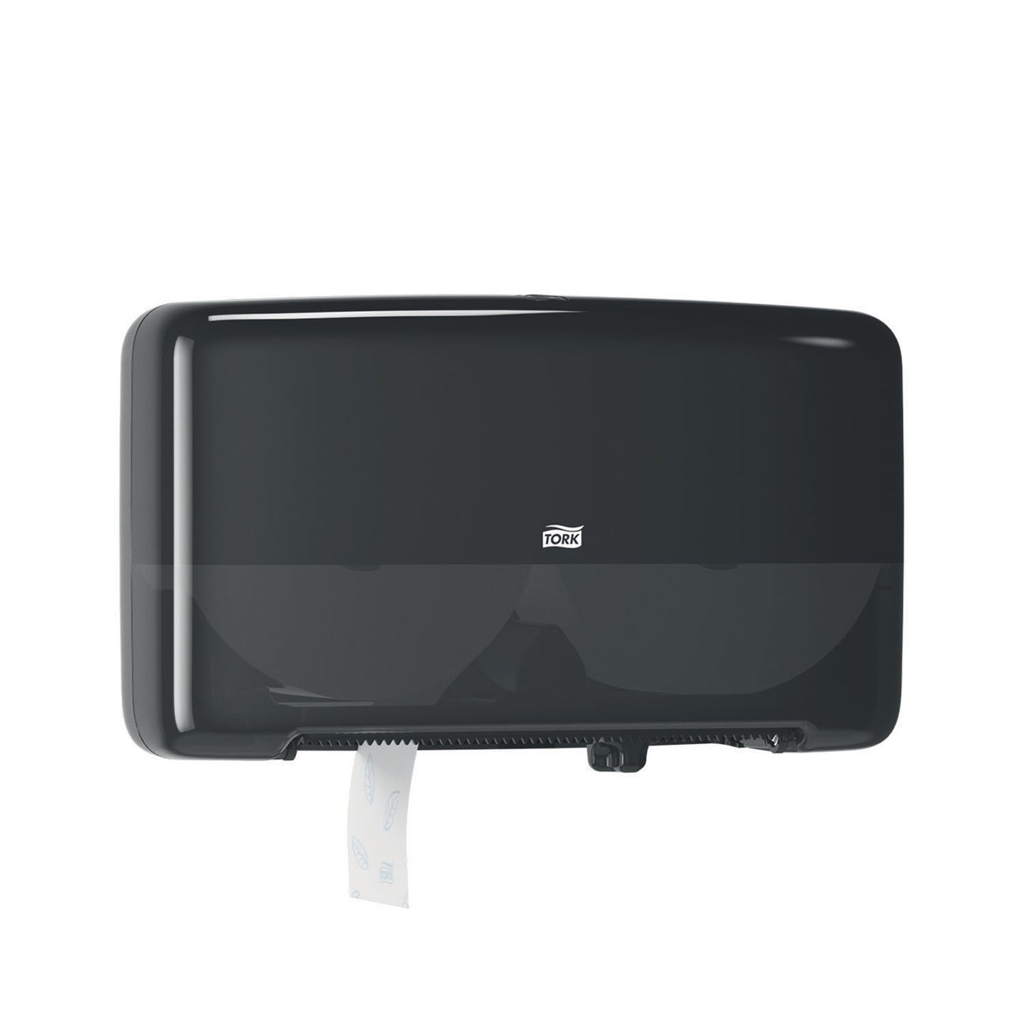 Bath Tissue Roll Dispenser, Jumbo, Twin, Mini, Universal, Black, T2, Plastic, 10.1" x 17" x 5.7" (150 cs/plt)