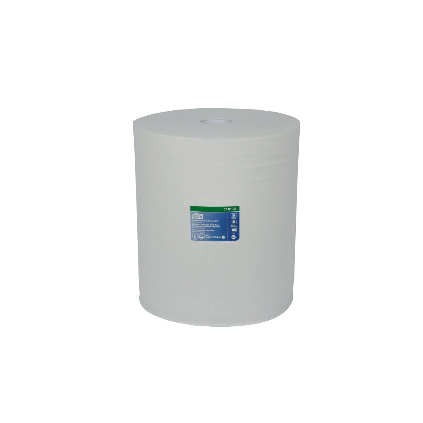 Industrial Cleaning Cloth, Heavy-Duty, Giant Roll, Premium, White, 1-Ply, Embossed, W1, 475ft, 16.9" x 15", 380 sht/rl, 1 rl/cs