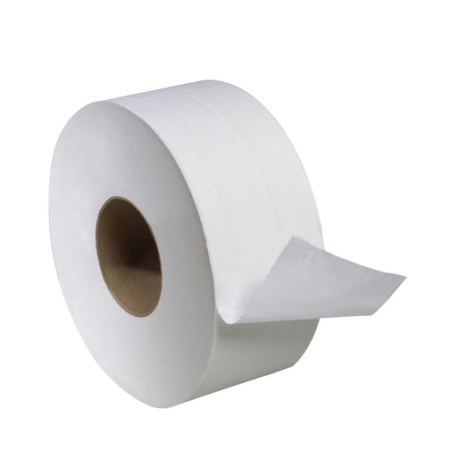 Bath Tissue Roll, Jumbo, Universal, White, 2-Ply, T22, 1000ft, 3.6" x 8.8", 12 rl/cs (65 cs/plt)