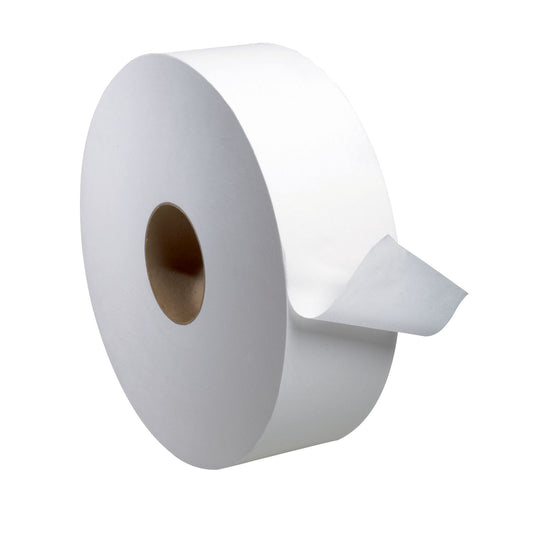 Bath Tissue Roll, Jumbo, Universal, White, 2-Ply, T21, 2000ft, 3.6" x 11.8", 6 rl/cs (54 cs/plt)