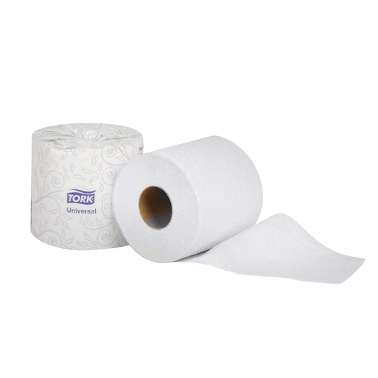 Bath Tissue Roll, Universal, White, 2-Ply, T24, 156.25ft, 4.2" x 4.4", 500 sht/rl, 48 rl/cs (55 cs/plt)
