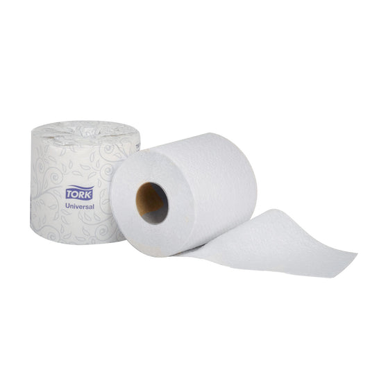 Bath Tissue Roll, Universal, White, 2-Ply, T24, 156.25ft, 4" x 4.4", 500 sht/rl, 96 rl/cs (30 cs/plt)