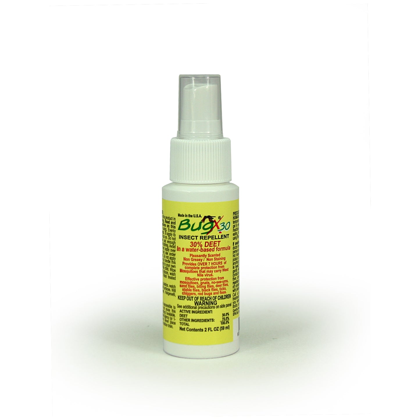 BugX30 Insect Repellent Spray DEET, 2oz btl , 12/cs