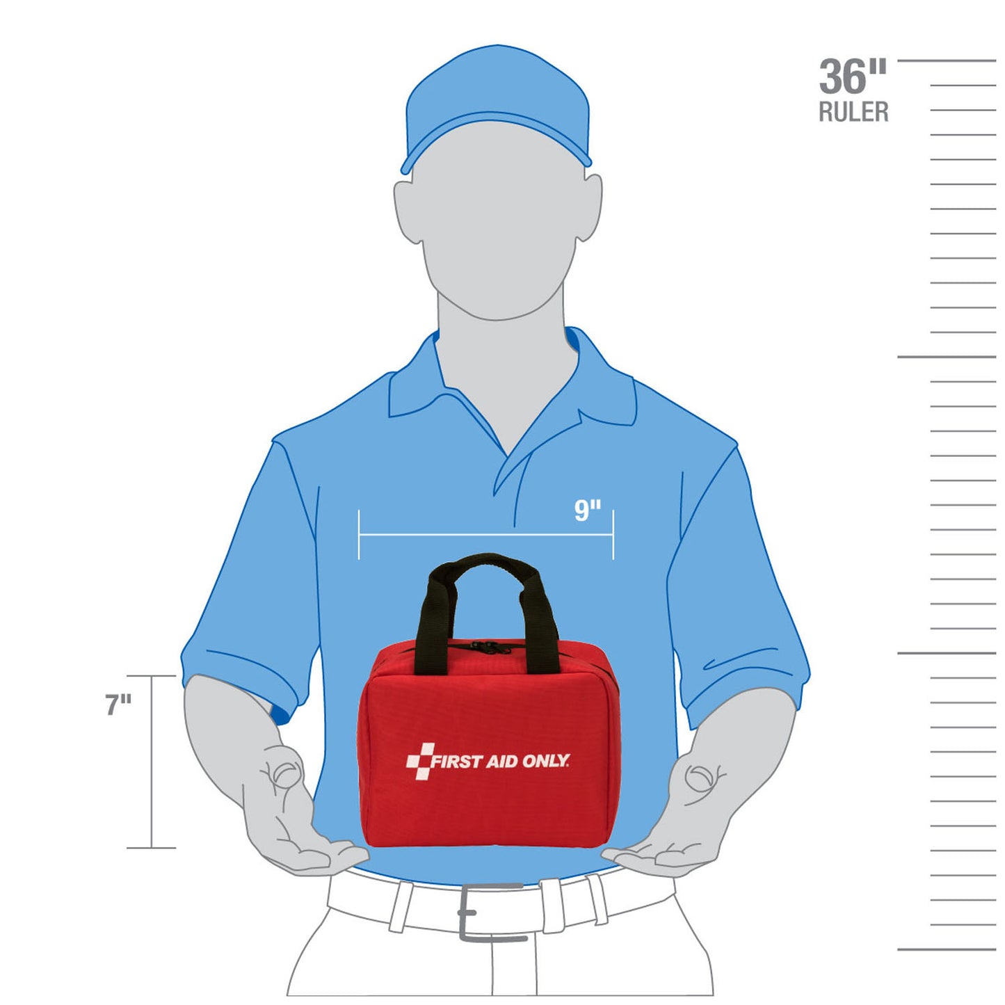 First Aid Kit, 25 Person, ANSI A, Fabric Case