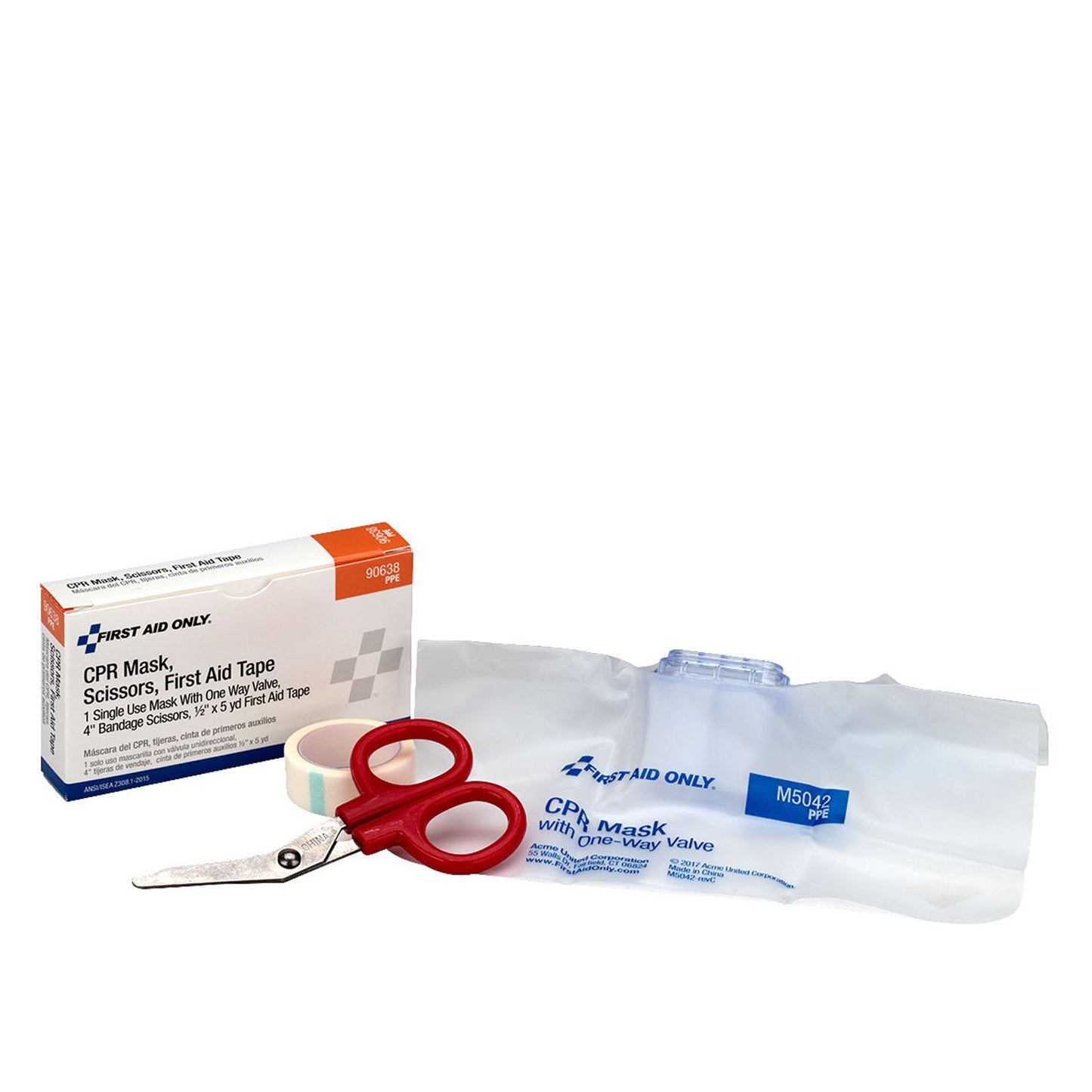 CPR Mask, Scissors, Tape Roll, 1ea/bx