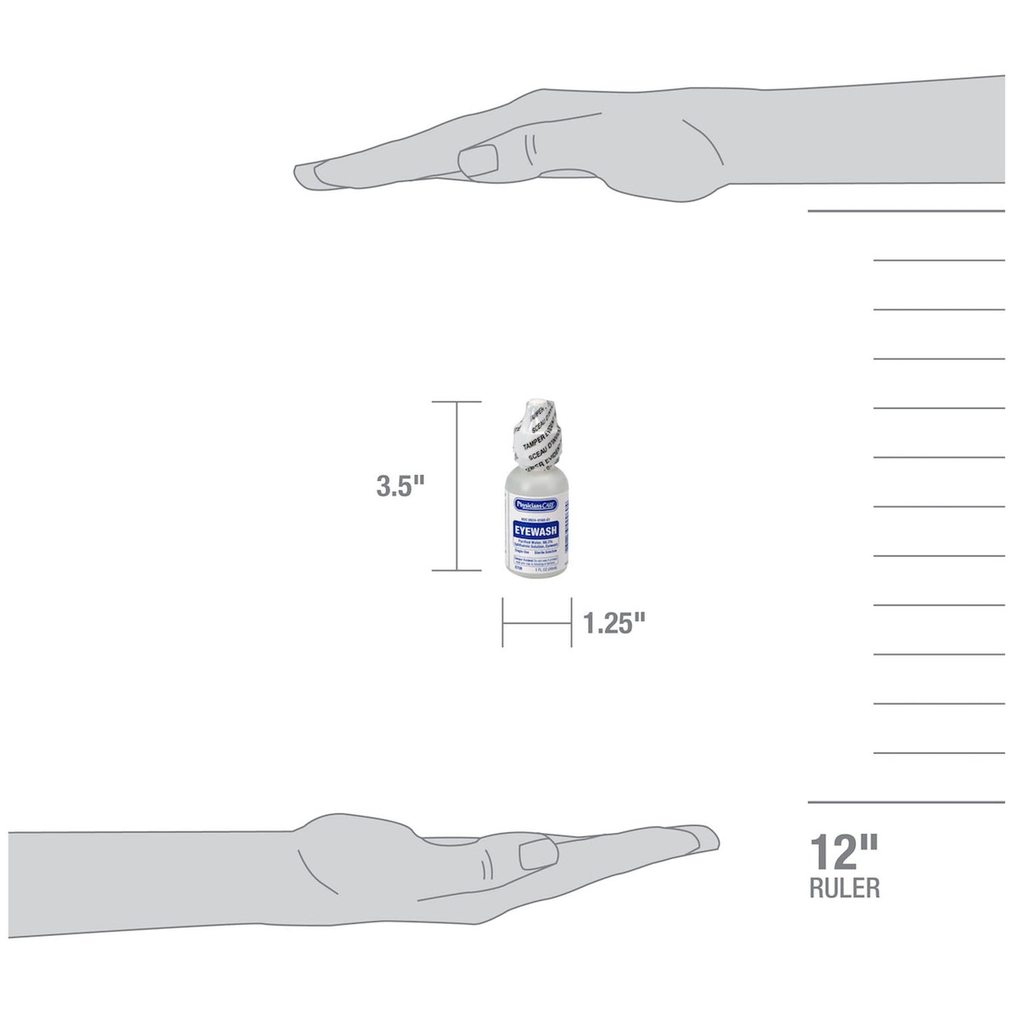 Eyewash Bottle, Screw Cap, 1oz , 144/cs